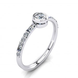 Baguette gyémánt eljegyzési gyűrű